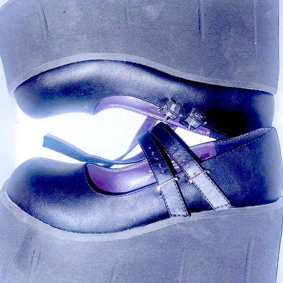 DEMONIA KERA PLATFORM MARY JANE HIGH WEDGE 4IN HEEL - Picture 2 of 5